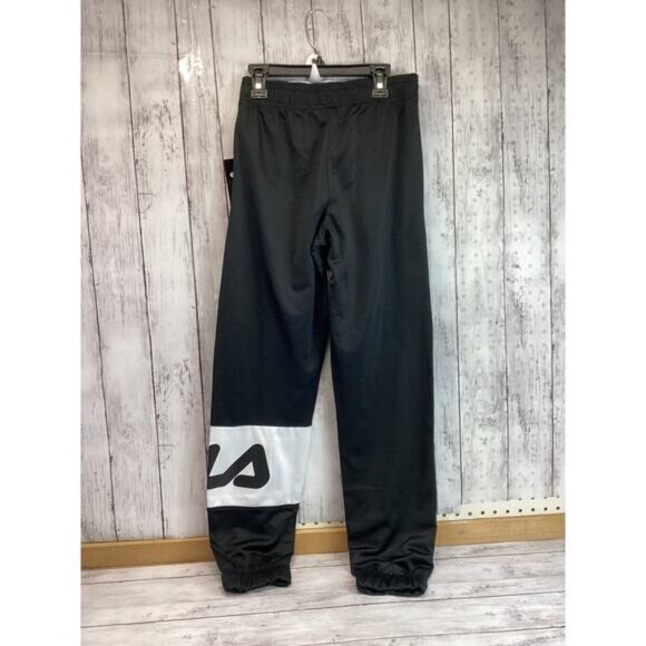 cowgirl argyle boho cozy grandpa dad Fila Mens Black Sweatpants Size Large 14/16 - Picture 2 of 5